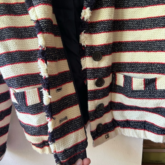 J. Crew Tweed Blazer Nautical Stripes - Picture 5 of 6